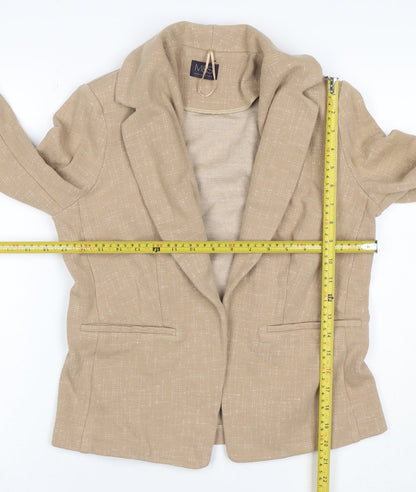 Marks and Spencer Women’s Beige UK 12 Stretch Cotton Blend Blazer