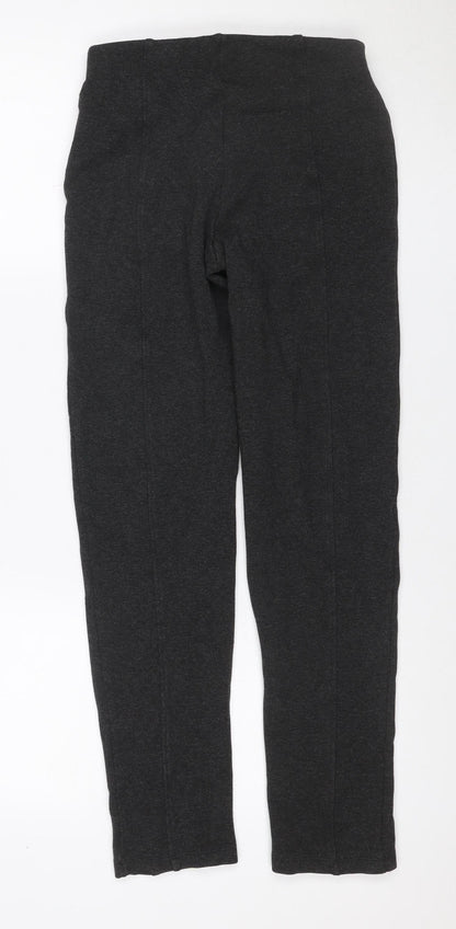 Marks & Spencer Women's Black UK 8 Long Stretch Slim Trousers