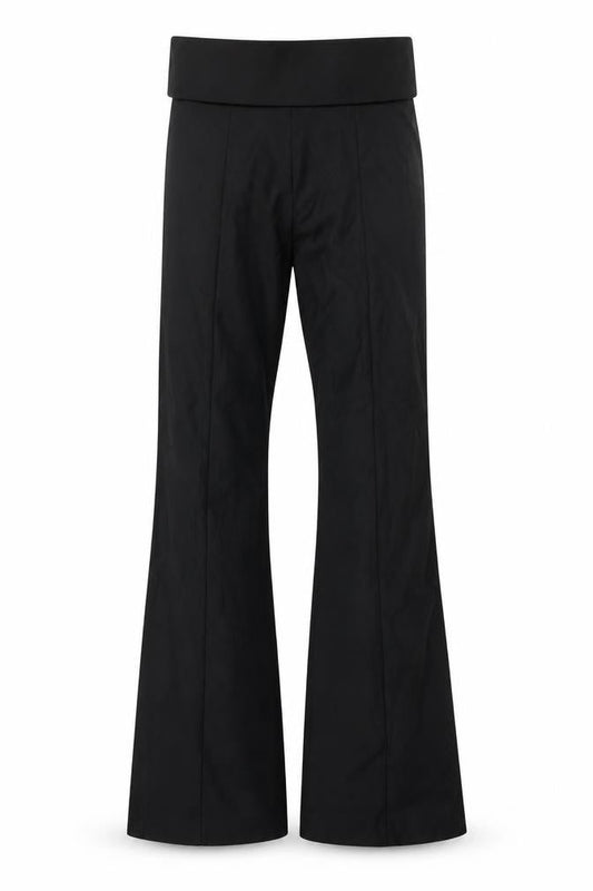 Zara Women Black XS Flared Stretch Trousers Smart Workwear