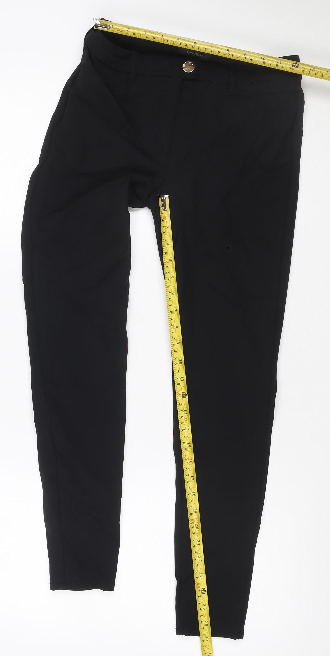 River Island Women’s Black Size 8 Skinny Stretch Trousers