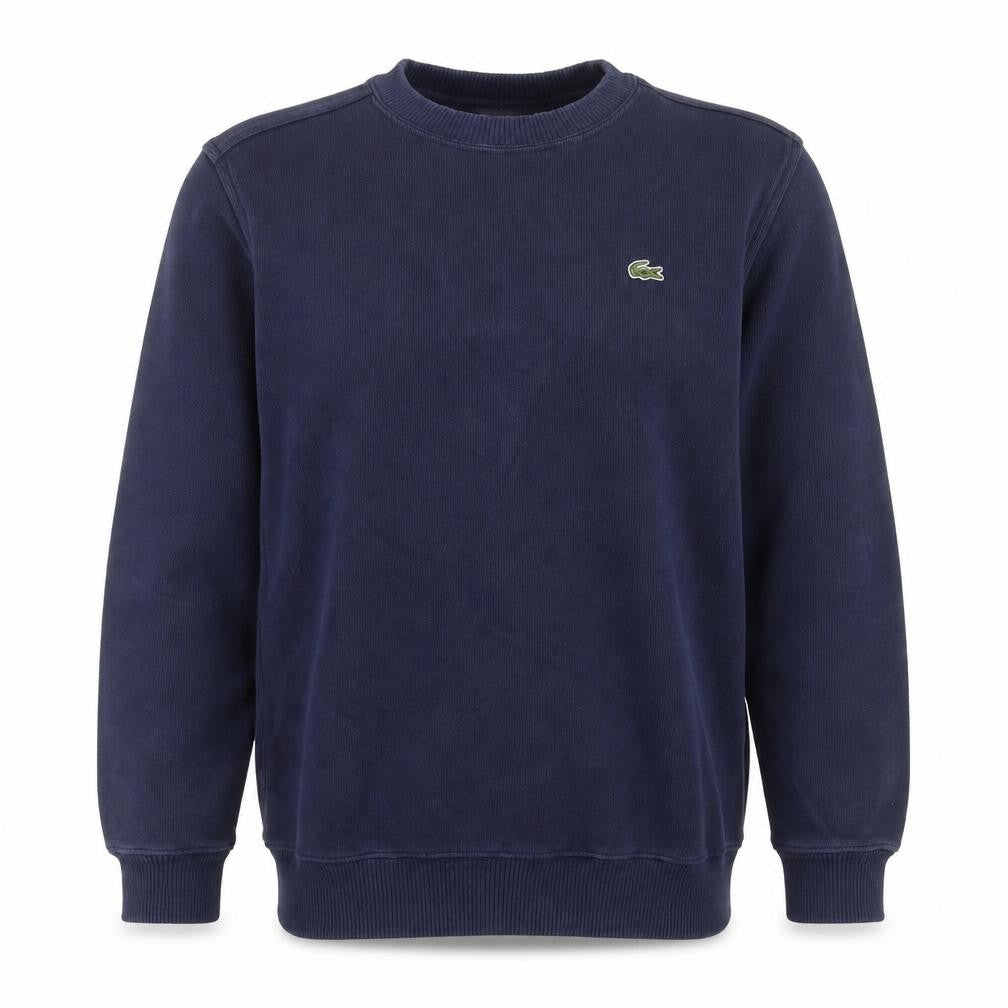 Lacoste Men’s Blue M Crew Neck Logo Pullover Sweatshirt