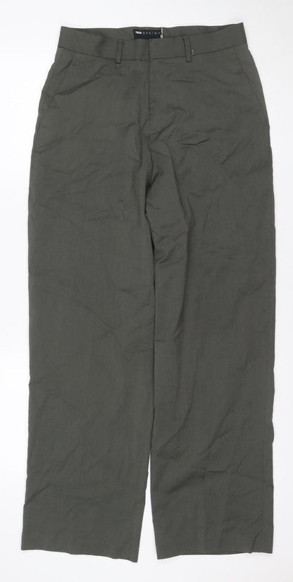 ASOS Men’s Green 30L Slim Flat Front Formal Trousers