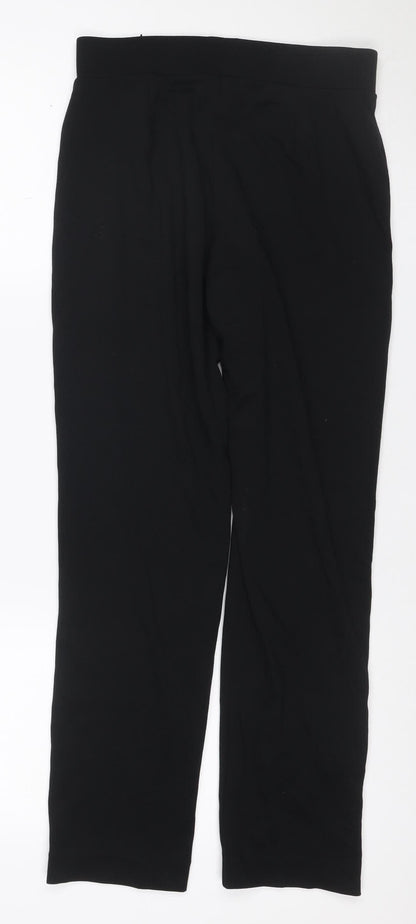 Marks & Spencer Women Black UK 8 Regular Stretch Slim Trousers
