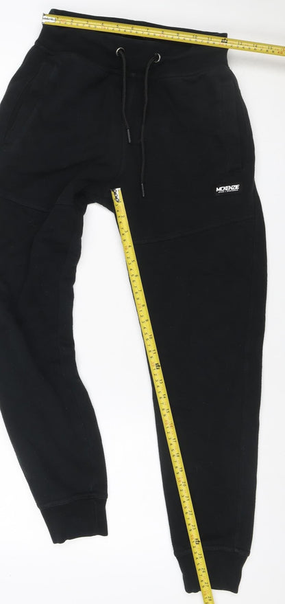 McKenzie Men’s Black XS Jogger Sweatpants Cotton Blend Drawstring