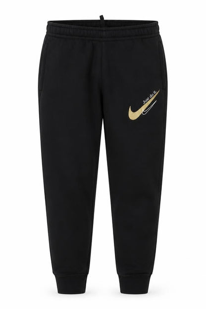 Nike Men’s Black S Jogger Sweatpants Gold Just Do It Drawstring