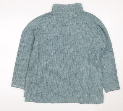 Weird Fish Womens Blue Size 16 1/4 Zip Fleece Sweatshirt Pockets