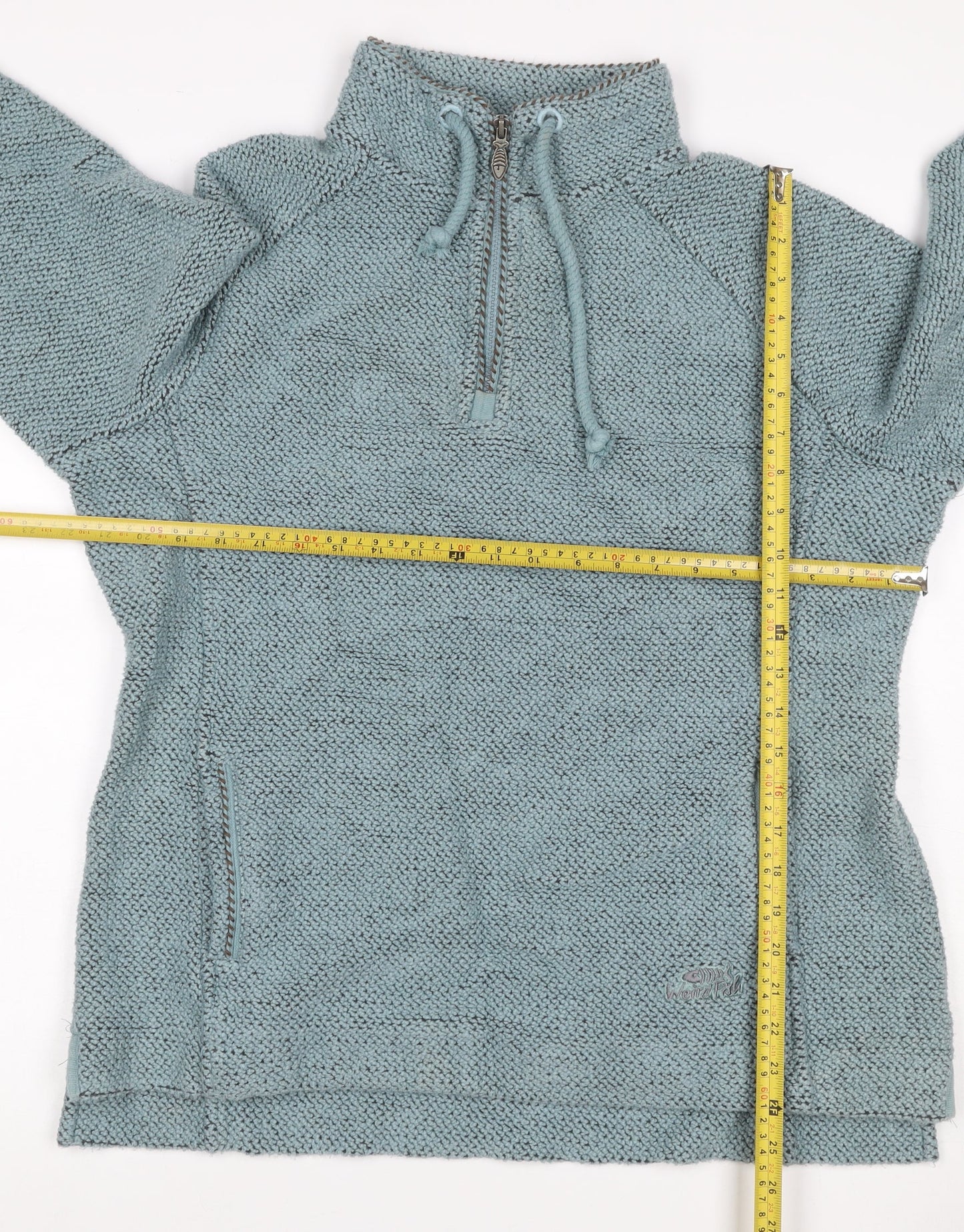 Weird Fish Womens Blue Size 16 1/4 Zip Fleece Sweatshirt Pockets