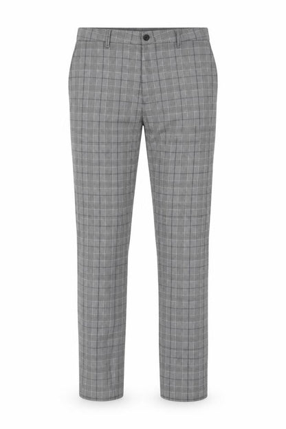 Topman Men Grey Check Stretch Skinny Dress Trousers W34 L34
