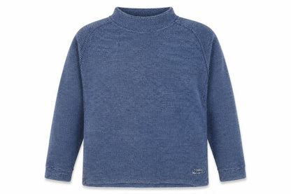 Weird Fish Men's Blue 2XL Mock Neck Knit Pullover Sweatshirt Logo