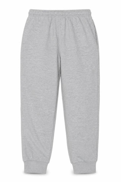 Front view of Converse boys’ grey jogger sweatpants 14 years cotton blend drawstring