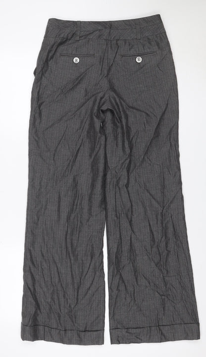 Next Women’s Grey Size 8R Straight Leg Tailored Dress Trousers