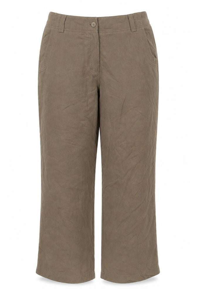 Rohan Women’s Brown Size 14 Travel Linen Wide Leg Trousers