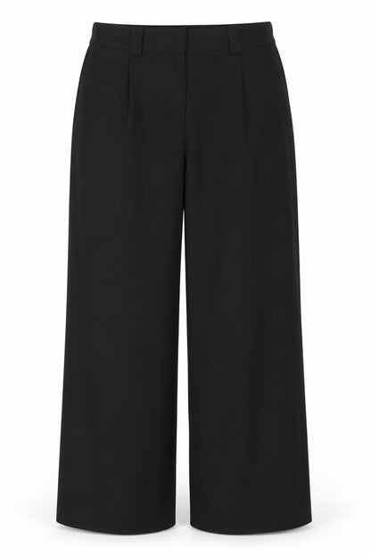 Nasty Gal Women’s Black UK 16 Wide-Leg Tailored Trousers Buckle Detail