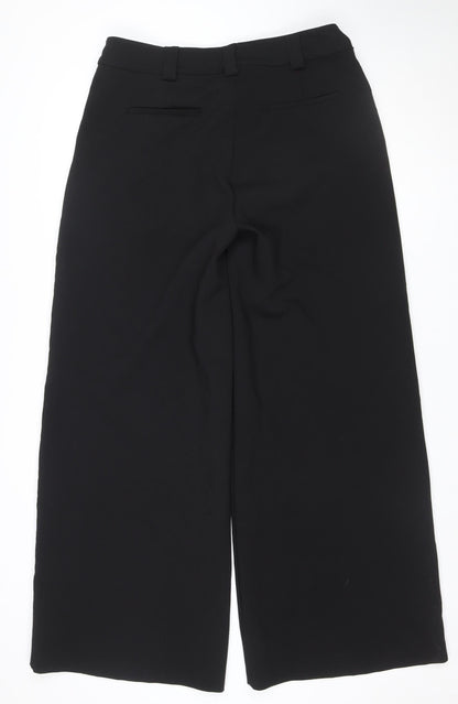 Nasty Gal Women’s Black UK 16 Wide-Leg Tailored Trousers Buckle Detail