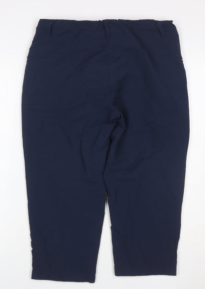 Rohan Women’s Navy Size 12 Stretch Walking Trousers Zip Pockets