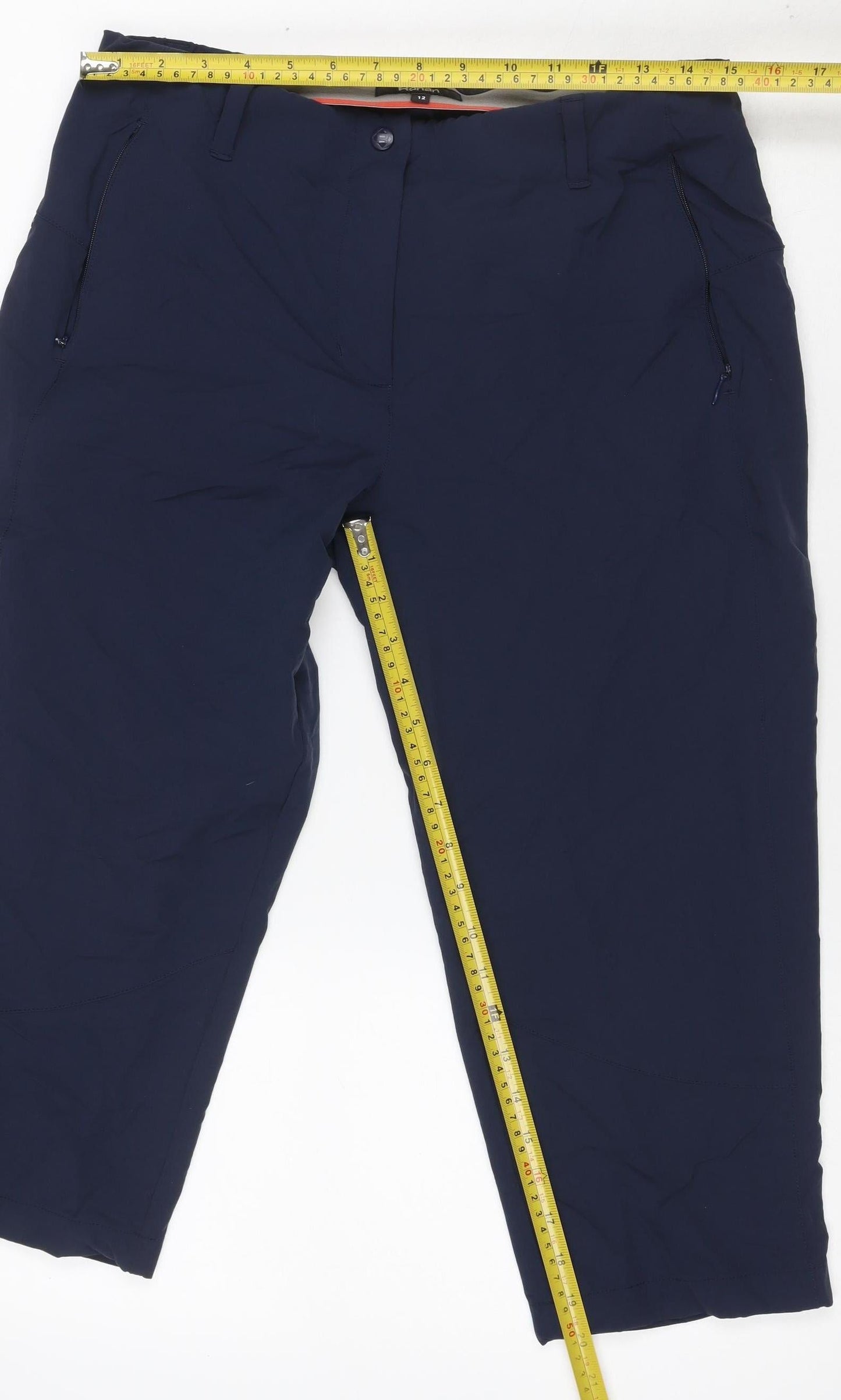 Rohan Women’s Navy Size 12 Stretch Walking Trousers Zip Pockets