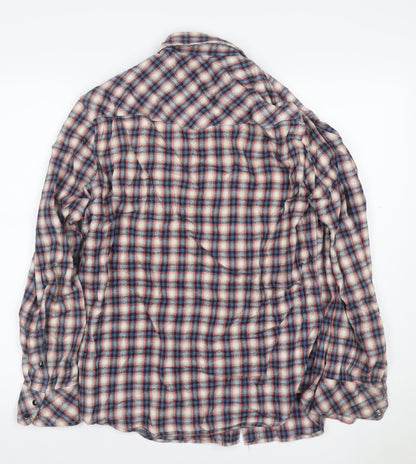 Diesel Men’s M Multicoloured Plaid Flannel Button-Up Shirt