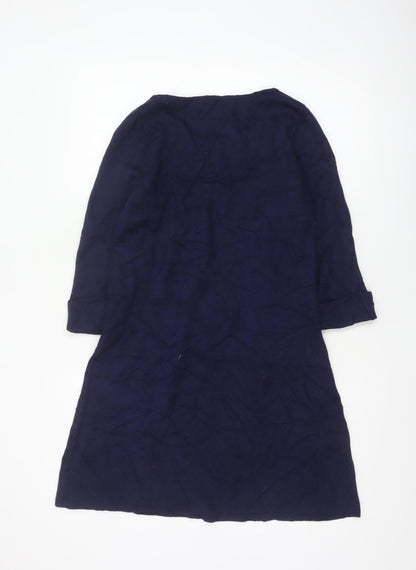 Marks and Spencer Women Blue UK 12 Knit Jumper Dress Pockets