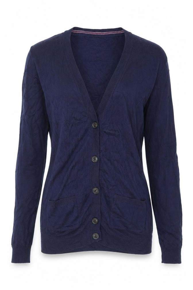 Jack Wills Women’s Blue Size 14 Cotton V-Neck Button Cardigan