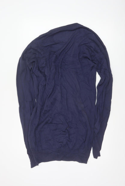 Jack Wills Women’s Blue Size 14 Cotton V-Neck Button Cardigan