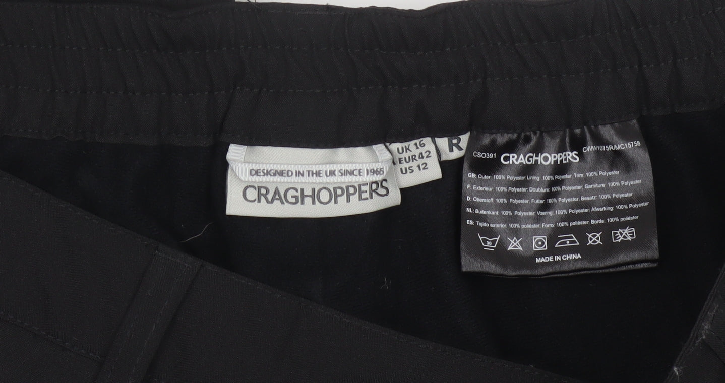 Craghoppers Women’s Black UK 16 Regular Aquadry Waterproof Rain Trousers