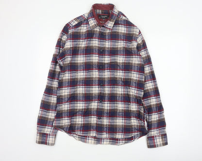 Lakeland Men’s M Blue Plaid Flannel Cotton Blend Long Sleeve Shirt