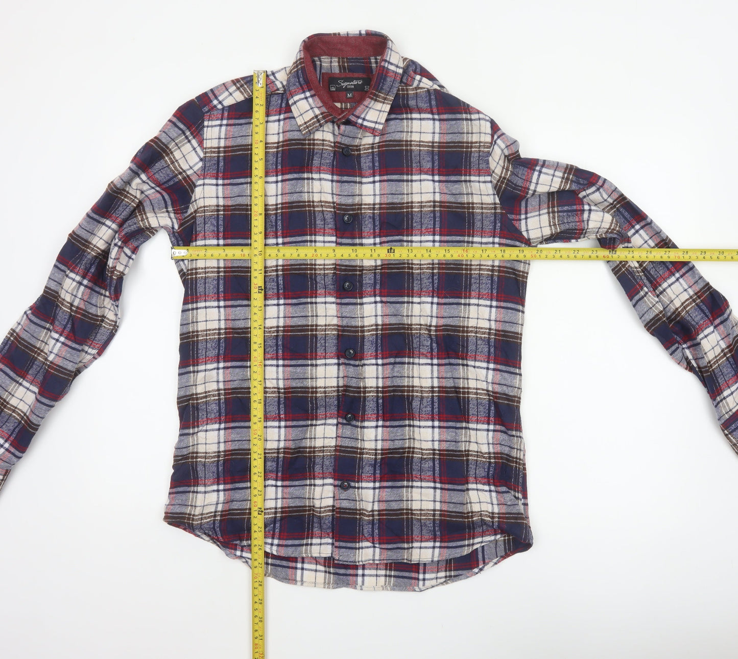 Lakeland Men’s M Blue Plaid Flannel Cotton Blend Long Sleeve Shirt