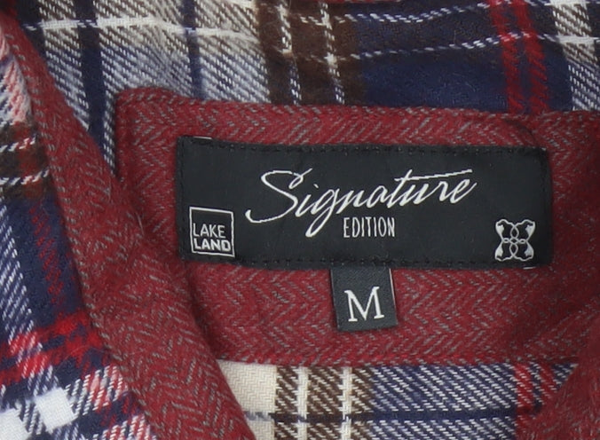 Lakeland Men’s M Blue Plaid Flannel Cotton Blend Long Sleeve Shirt