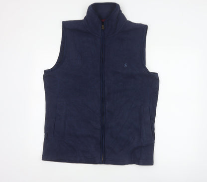 Joules Men's Blue XL Fleece Bodywarmer Gilet Full Zip Pockets