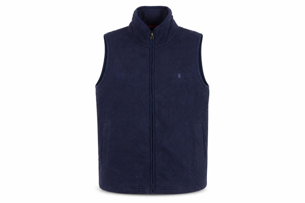 Joules Men's Blue XL Fleece Bodywarmer Gilet Full Zip Pockets