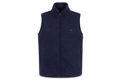 Joules Men's Blue XL Fleece Bodywarmer Gilet Full Zip Pockets