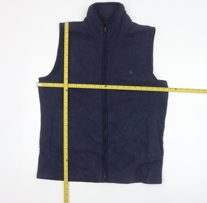 Joules Men's Blue XL Fleece Bodywarmer Gilet Full Zip Pockets