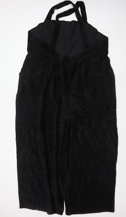 ASOS DESIGN Curve Women Black UK 26 Wide Leg Strappy Jumpsuit