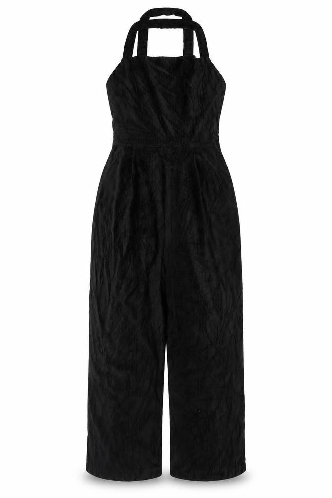 ASOS DESIGN Curve Women Black UK 26 Wide Leg Strappy Jumpsuit