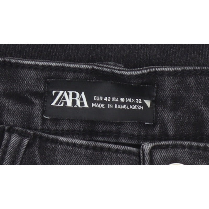 Zara Women Black Skinny High Rise Jeans UK 14 5 Pocket
