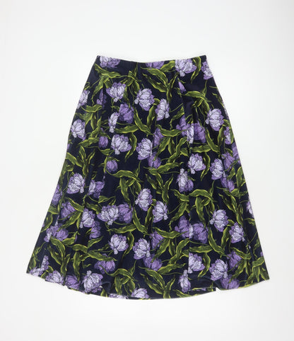 Marks and Spencer Women’s Multicoloured Floral A-Line Midi Skirt UK 10