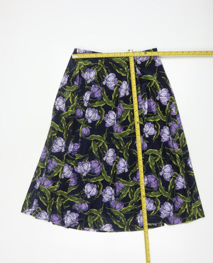Marks and Spencer Women’s Multicoloured Floral A-Line Midi Skirt UK 10