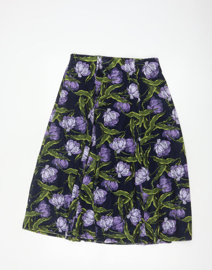 Marks and Spencer Women’s Multicoloured Floral A-Line Midi Skirt UK 10