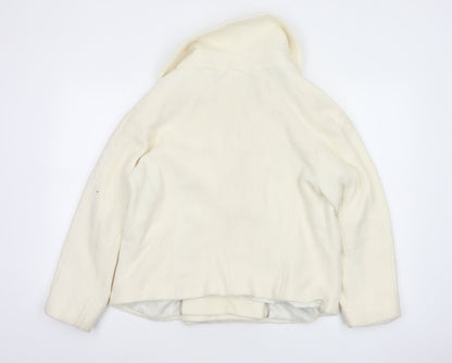 M&S Autograph Women’s Ivory UK 14 Wool Blend Pea Coat Jacket