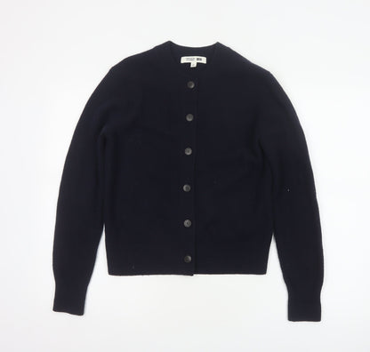 Comptoir des Cotonniers Women Black XS Wool Button Cardigan