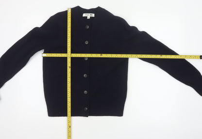Comptoir des Cotonniers Women Black XS Wool Button Cardigan