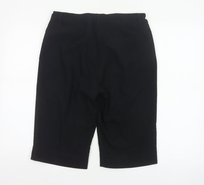 Daily Women Black UK 10 Bermuda Smart Stretch Shorts Heart Charm