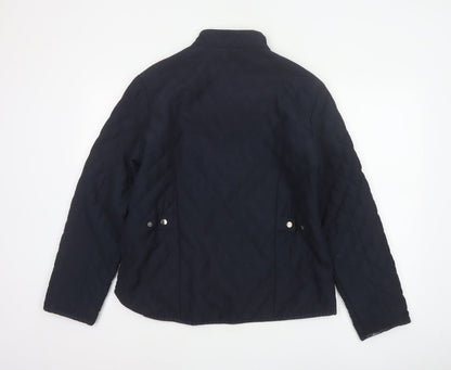 P.G.FIELD Men’s Blue M Quilted Padded Snap Jacket Outdoor