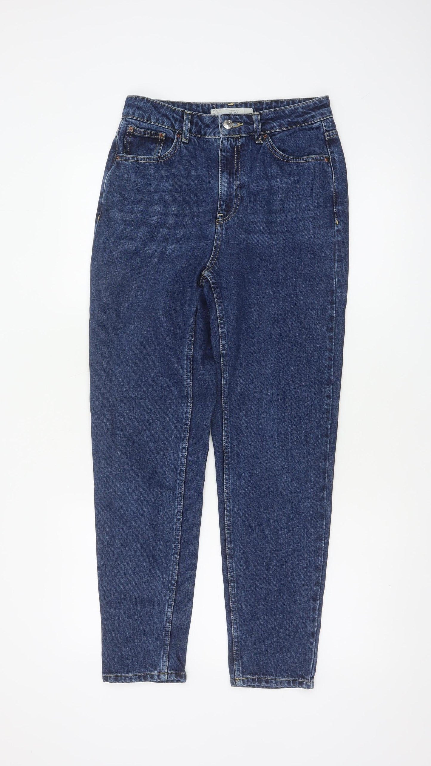 Topshop Moto Women’s Blue UK 8 High Rise Mom Jeans W26 L32