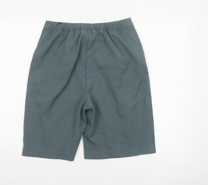 M&S Women’s Green UK 10 Bermuda Tailored Shorts Pockets Stretch