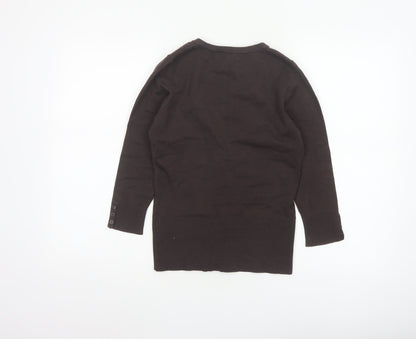 Monsoon Women’s Brown Knit V-Neck Button Cardigan UK 8
