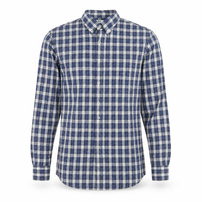 Uniqlo Men’s Blue Check Cotton Button-Down Shirt Size S