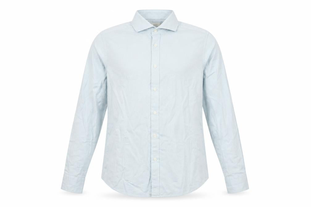 Moss Men’s Blue 15.5 Slim Fit Cotton Long Sleeve Formal Shirt