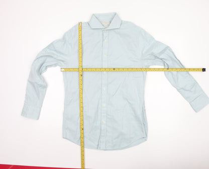 Moss Men’s Blue 15.5 Slim Fit Cotton Long Sleeve Formal Shirt
