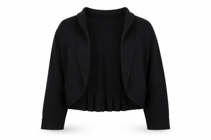 Monsoon Women Black M Open Cowl Neck Cotton Bow Cardigan